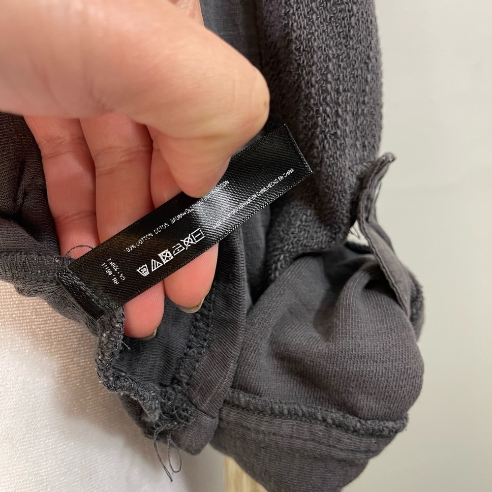 Anthropologie Saturday Sunday Gray Roll Sleeve Knit Zip Jacket M - Picture 6 of 7